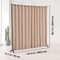 Polyester Fabric Carbon Steel Room Divider with Wheels & Privacy Curtain